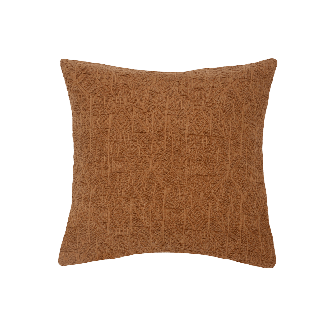 Capa de Almofada em Jacquard Estonado Terracota 45x45 - Clocasa | Além do Conforto