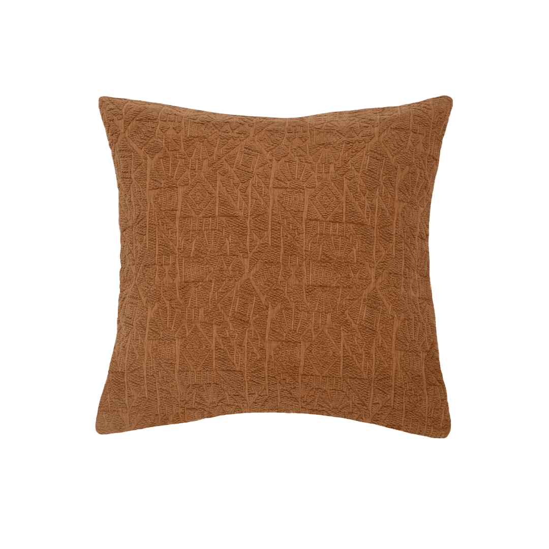 Capa de Almofada em Jacquard Estonado Terracota 45x45 - Clocasa | Além do Conforto
