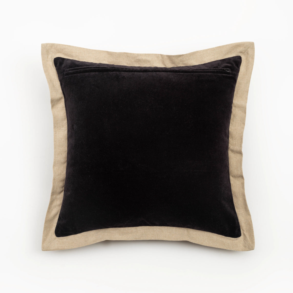Capa de Almofada em Veludo de Algodão Preto 50X50 - Clocasa | Além do Conforto