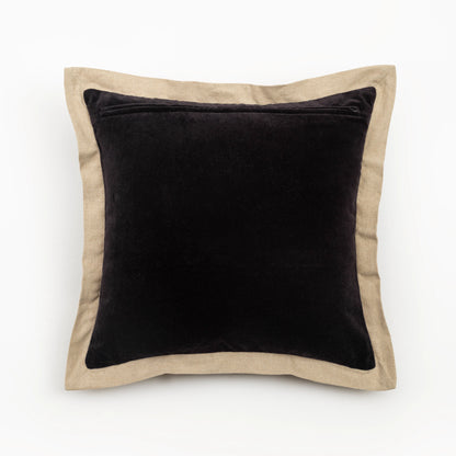 Capa de Almofada em Veludo de Algodão Preto 50X50 - Clocasa | Além do Conforto