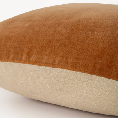 Capa de Almofada em Veludo de Algodão Terracota 50X50 - Clocasa | Além do Conforto