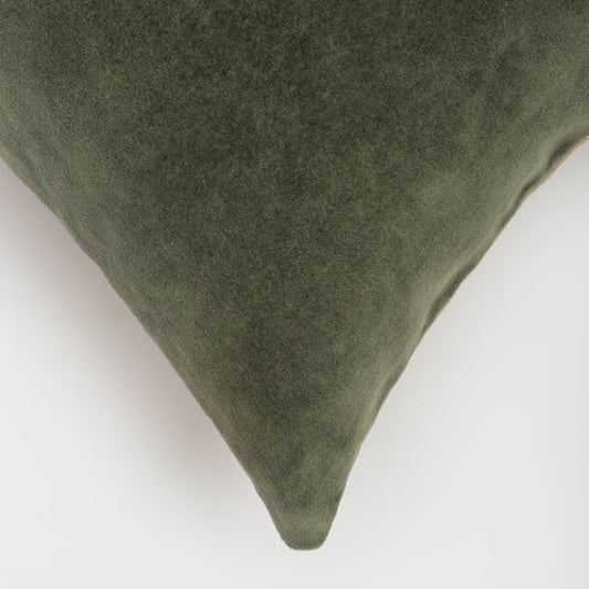 Capa de Almofada em Veludo de Algodão Verde 50X50 - Clocasa | Além do Conforto