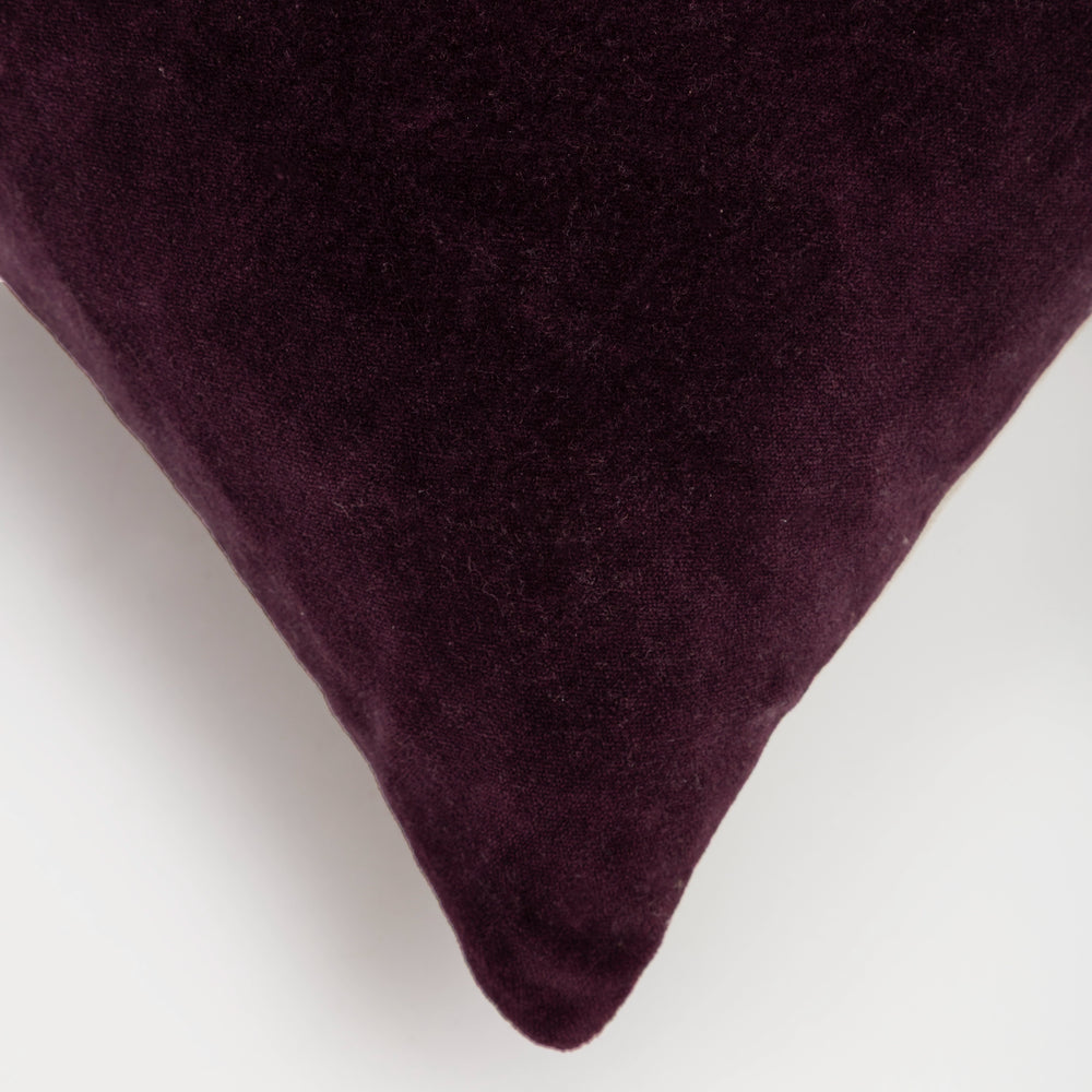 Capa de Almofada em Veludo de Algodão Vinho 50X50 - Clocasa | Além do Conforto