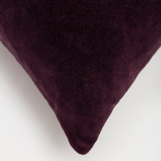 Capa de Almofada em Veludo de Algodão Vinho 50X50 - Clocasa | Além do Conforto