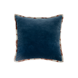 Capa de Almofada em Veludo e Detalhe Floral Block Print 45x45 - Clocasa | Além do Conforto