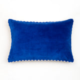 Capa de Almofada Lisa com Vivo Listrado Azul 40X60 - Clocasa | Além do Conforto