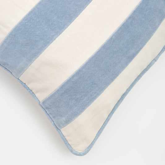 Capa de Almofada Listrada Azul 45X45 - Clocasa | Além do Conforto