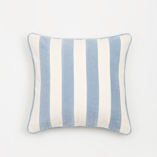 Capa de Almofada Listrada Azul 45X45 - Clocasa | Além do Conforto