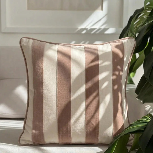 Capa de Almofada Listrada Rose 50X50 - Clocasa | Além do Conforto