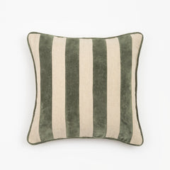 Capa de Almofada Listrada Verde 45X45 - Clocasa | Além do Conforto