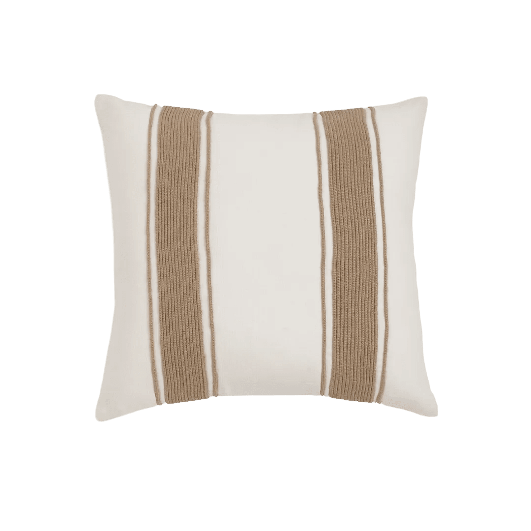 Capa de Almofada Quadrada com Bordado em Juta 50x50 - Clocasa | Além do Conforto