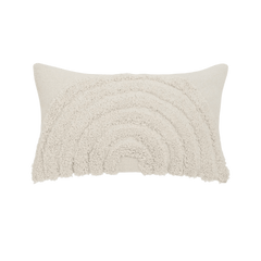 Capa de almofada decorativa no tamanho 30x50 cm confeccionada em algodão com texturas bordadas em alto relevo tufting com fechamento em zíper invisível, traz um equilíbrio visual aconchegante que harmoniza facilmente com diferentes estilos de decoração.