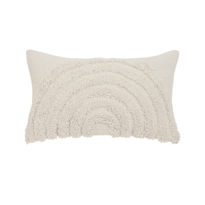 Capa de almofada decorativa no tamanho 30x50 cm confeccionada em algodão com texturas bordadas em alto relevo tufting com fechamento em zíper invisível, traz um equilíbrio visual aconchegante que harmoniza facilmente com diferentes estilos de decoração.