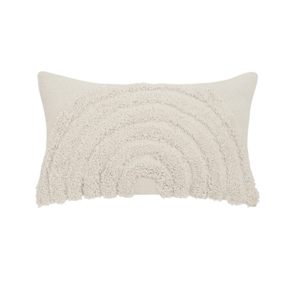 Capa de almofada decorativa no tamanho 30x50 cm confeccionada em algodão com texturas bordadas em alto relevo tufting com fechamento em zíper invisível, traz um equilíbrio visual aconchegante que harmoniza facilmente com diferentes estilos de decoração.