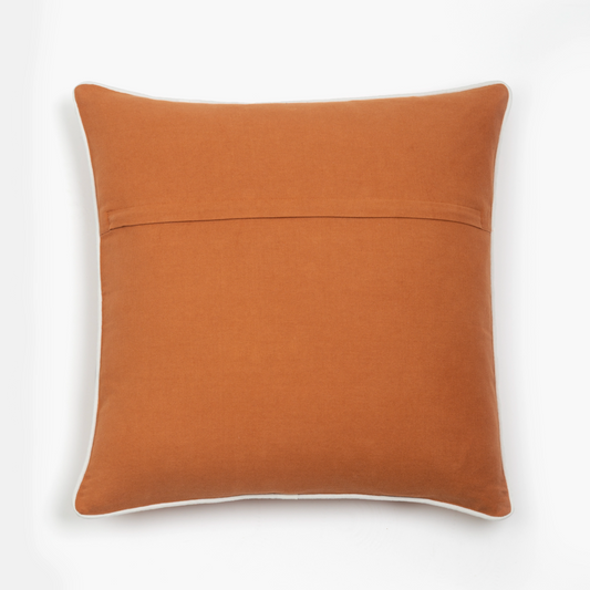 Capa de Almofada Terracota com Bordado de Palmeira 50X50 - Clocasa | Além do Conforto