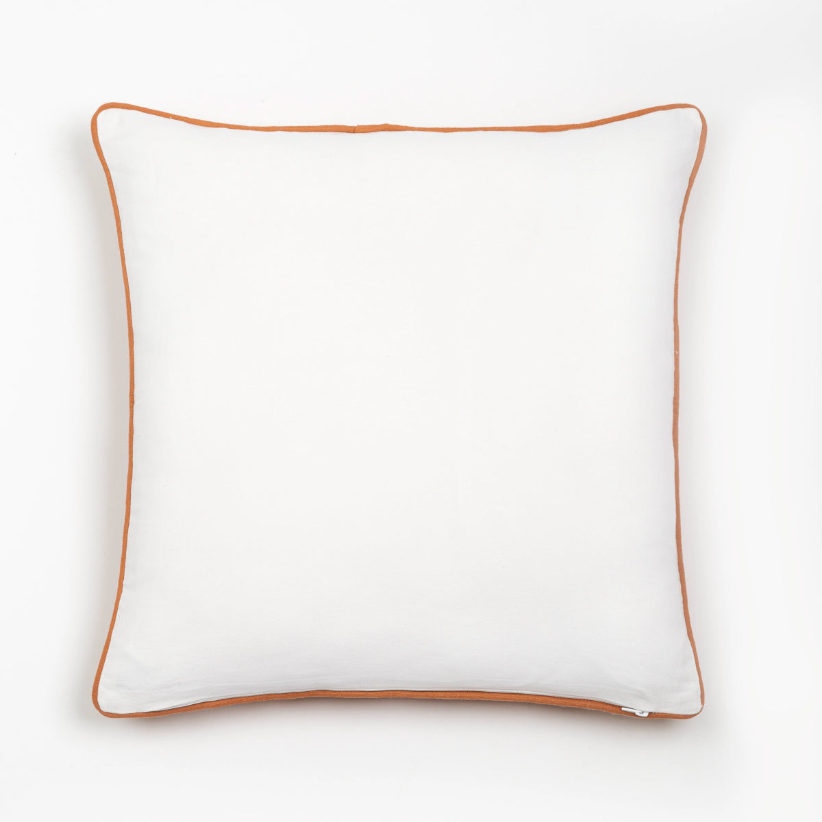 Capa de Almofada Terracota com Verso em Off White 50X50 - Clocasa | Além do Conforto