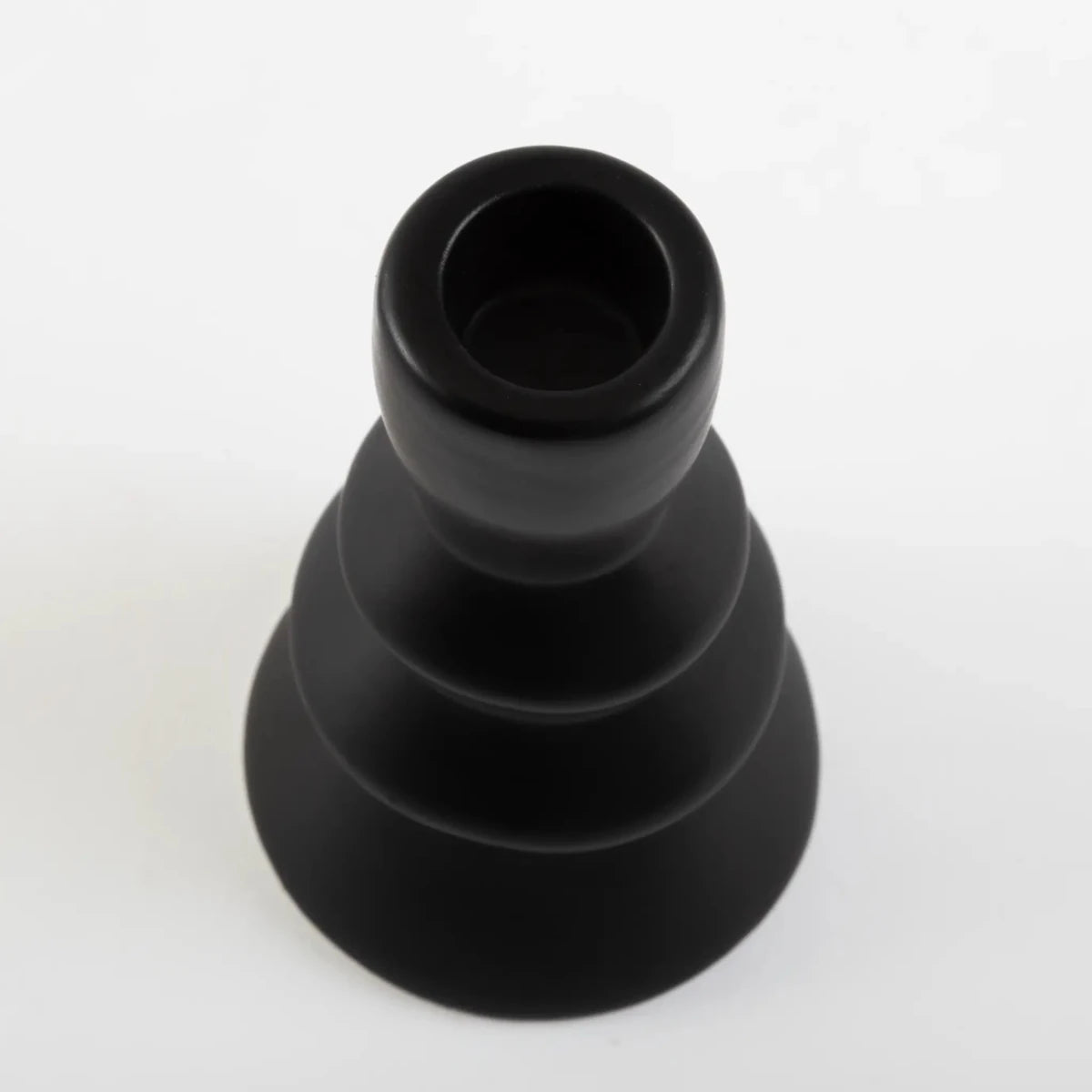 Castiçal de Cerâmica Geométrico Preto - Clocasa | Além do Conforto