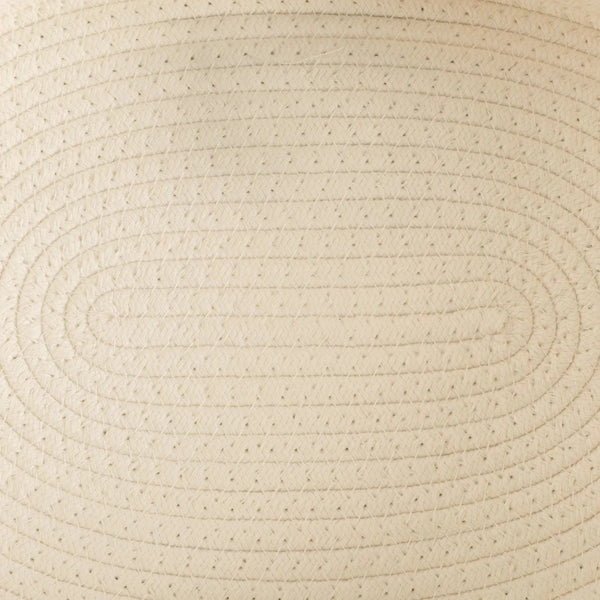 Cesto em Corda de Algodão Branco Grande - Clocasa | Além do Conforto