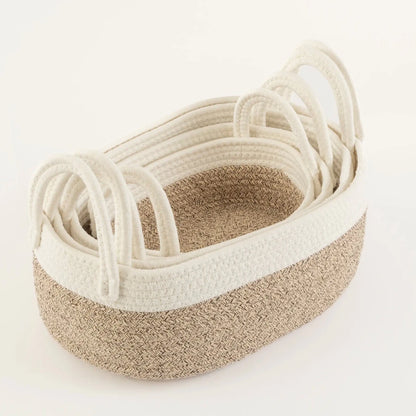Cesto em Corda de Algodão Soft Cinza Médio - Clocasa | Além do Conforto