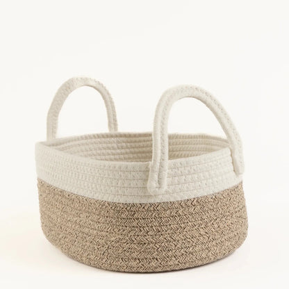 Cesto em Corda de Algodão Soft Cinza Médio - Clocasa | Além do Conforto