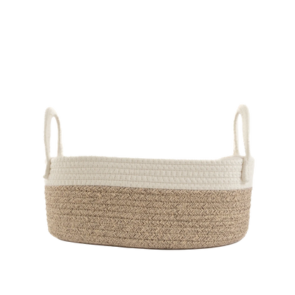 Cesto em Corda de Algodão Soft Cinza Médio - Clocasa | Além do Conforto