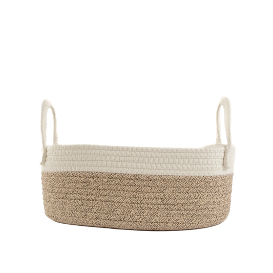 Cesto em Corda de Algodão Soft Cinza Médio - Clocasa | Além do Conforto