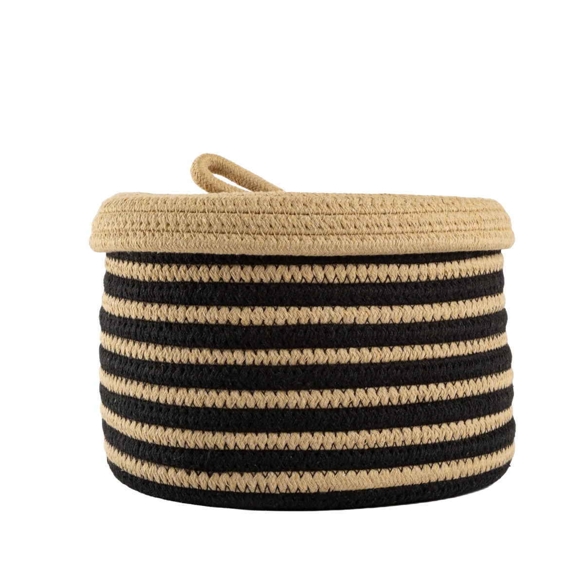 Cesto Organizador Listrado Natural Pequeno - Clocasa | Além do Conforto