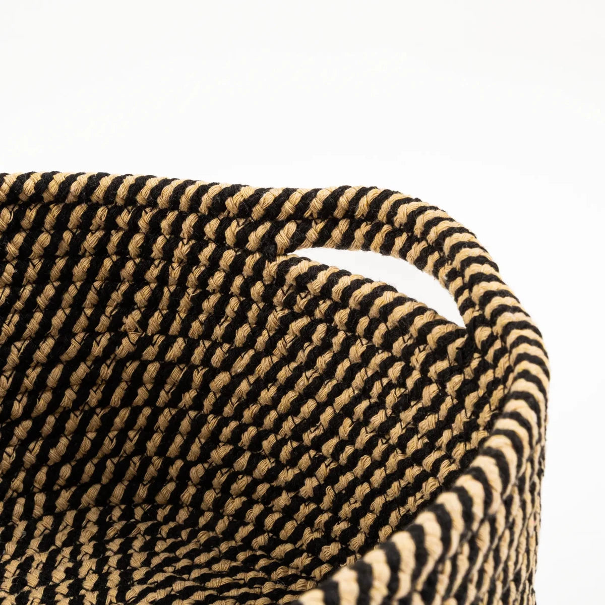 Cesto Organizador Natural com Trama Bicolor Grande - Clocasa | Além do Conforto