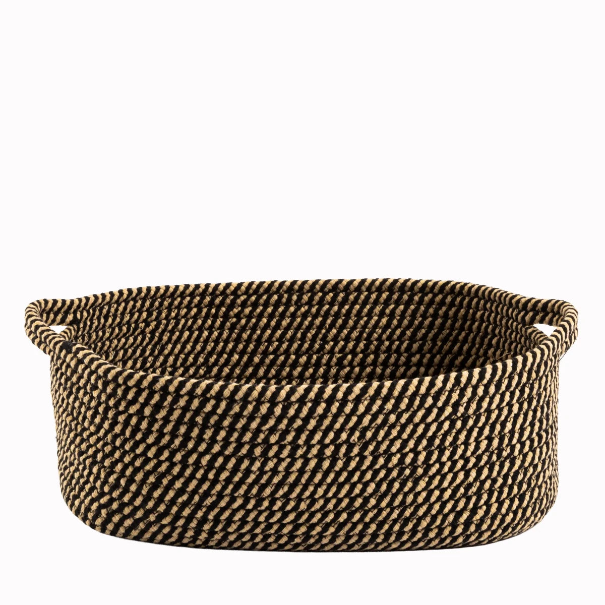 Cesto Organizador Natural com Trama Bicolor Grande - Clocasa | Além do Conforto