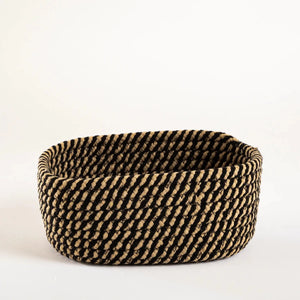 Cesto Organizador Natural com Trama Bicolor Pequeno - Clocasa | Além do Conforto