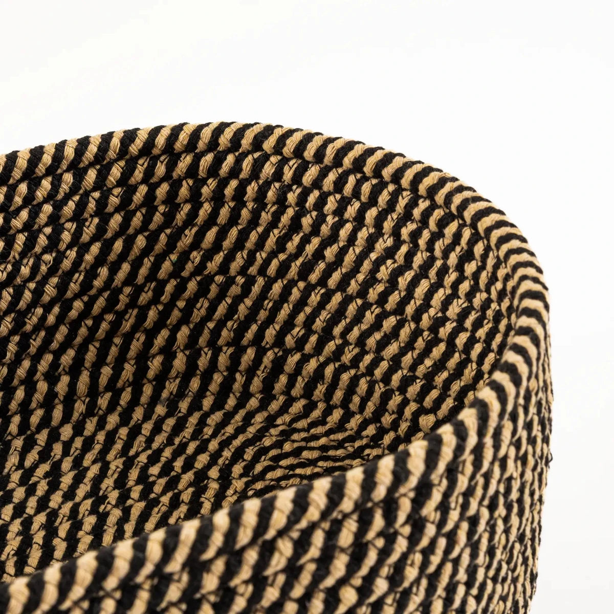 Cesto Organizador Natural com Trama Bicolor Pequeno - Clocasa | Além do Conforto