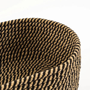 Cesto Organizador Natural com Trama Bicolor Pequeno - Clocasa | Além do Conforto