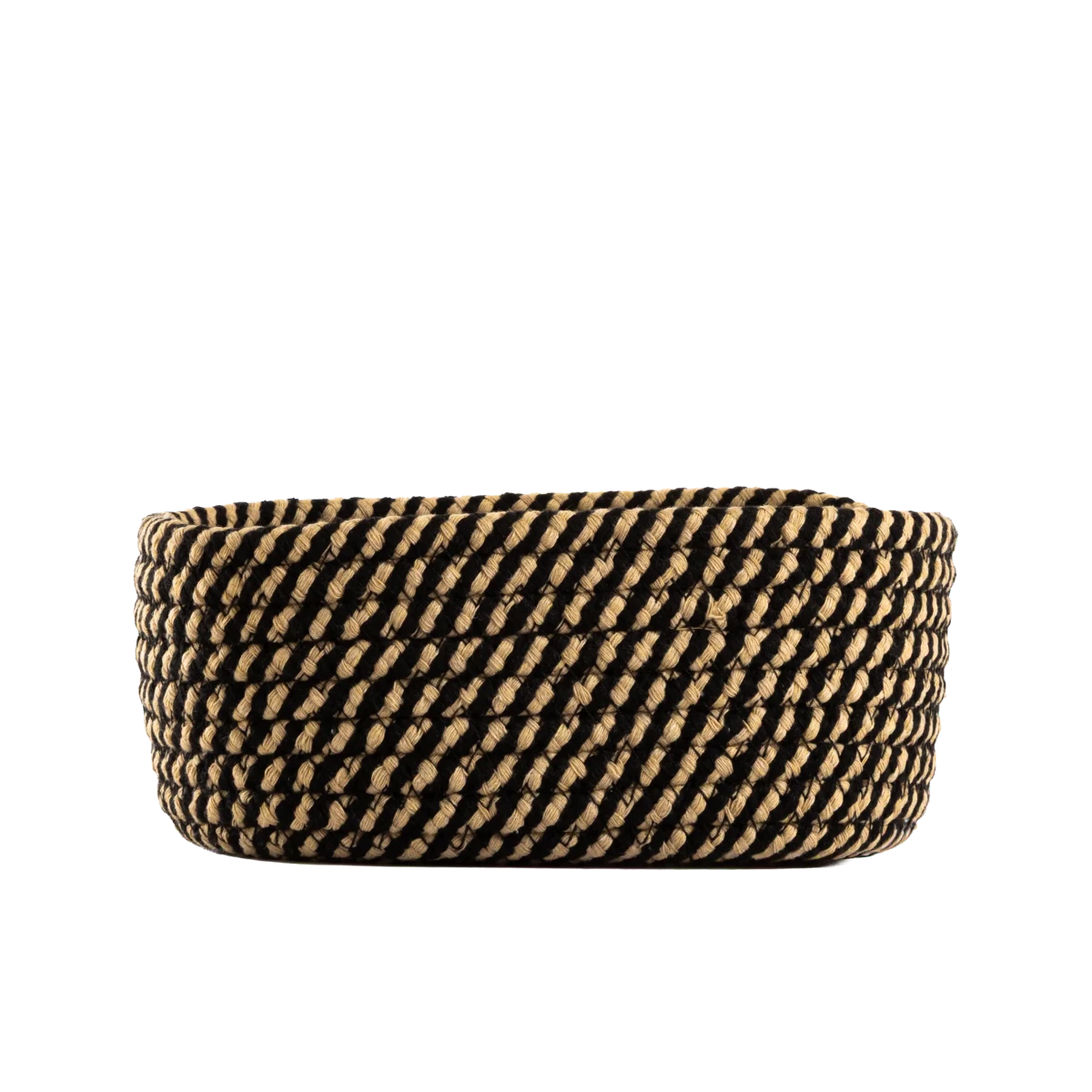 Cesto Organizador Natural com Trama Bicolor Pequeno - Clocasa | Além do Conforto