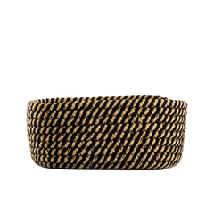 Cesto Organizador Natural com Trama Bicolor Pequeno - Clocasa | Além do Conforto