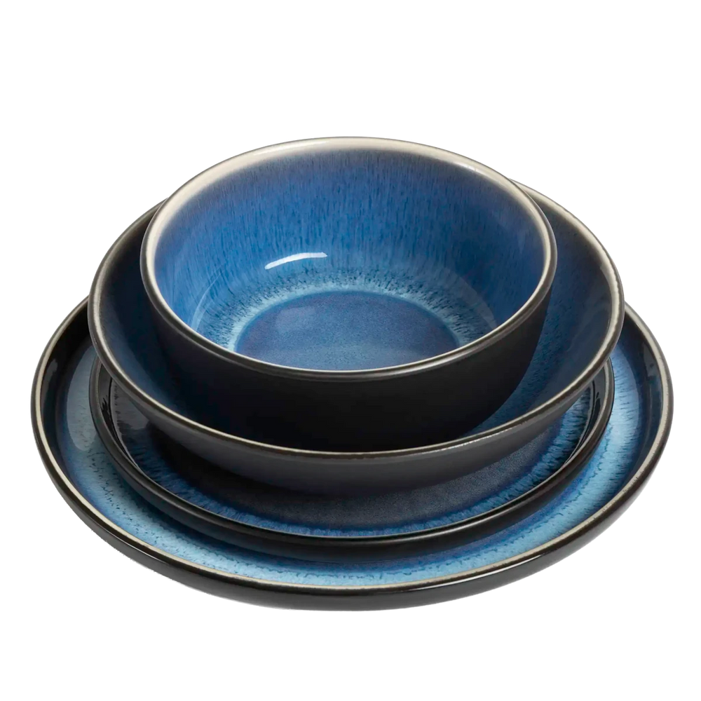 Conjunto de Jantar Individual 4 Peças Azul Degradê - Clocasa | Além do Conforto