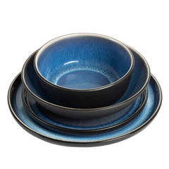 Conjunto de Jantar Individual 4 Peças Azul Degradê - Clocasa | Além do Conforto