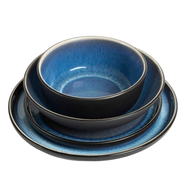Conjunto de Jantar Individual 4 Peças Azul Degradê - Clocasa | Além do Conforto