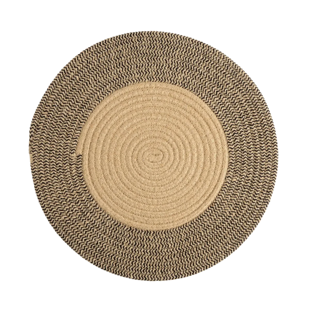 Jogo Americano Bicolor em Fibra Natural Redondo 38cm - Clocasa | Além do Conforto