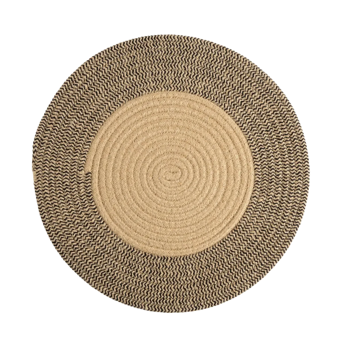 Jogo Americano Bicolor em Fibra Natural Redondo 38cm - Clocasa | Além do Conforto
