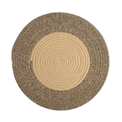 Jogo Americano Bicolor em Fibra Natural Redondo 38cm - Clocasa | Além do Conforto