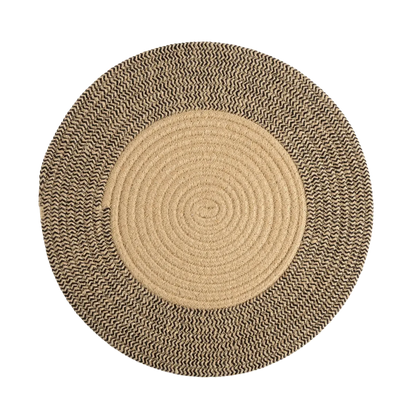 Jogo Americano Bicolor em Fibra Natural Redondo 38cm - Clocasa | Além do Conforto