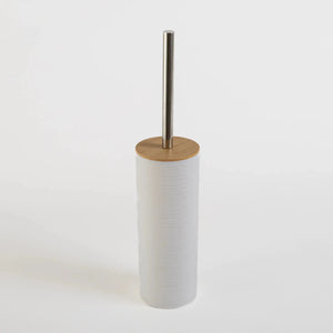 Kit de banheiro decorativo com detalhes em bambu confeccionado em estrutura resistente com excelente acabamento superficial com design funcional que otimiza o espaço da bancada, perfeita para manter os itens de cuidados pessoais organizados com muito bom gosto.