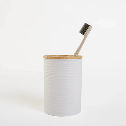 Kit Banheiro 6 Peças Bambu Branco - Clocasa | Além do Conforto