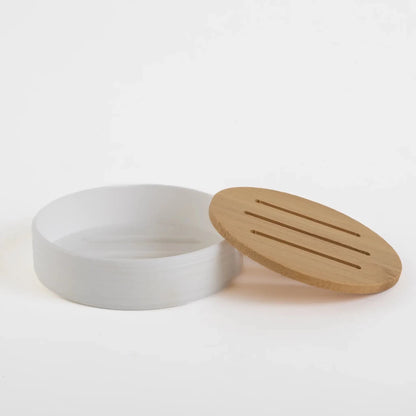 Kit Banheiro 6 Peças Bambu Branco - Clocasa | Além do Conforto