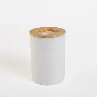 Kit Banheiro 6 Peças Bambu Branco - Clocasa | Além do Conforto