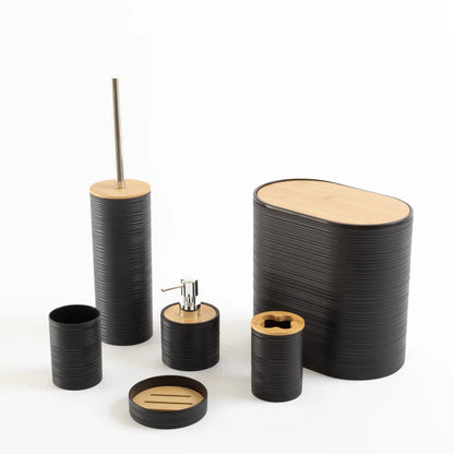 Kit Banheiro 6 Peças Bambu Preto - Clocasa | Além do Conforto
