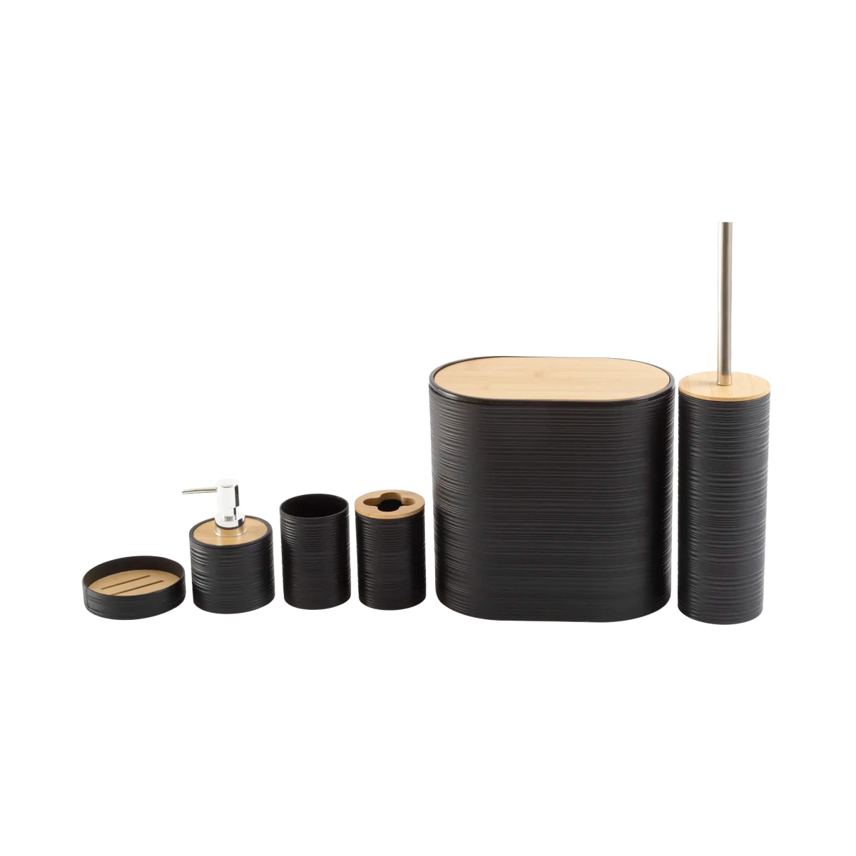 Kit Banheiro 6 Peças Bambu Preto - Clocasa | Além do Conforto