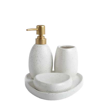Kit Banheiro Cerâmica 4 Peças Branco - Clocasa | Além do Conforto