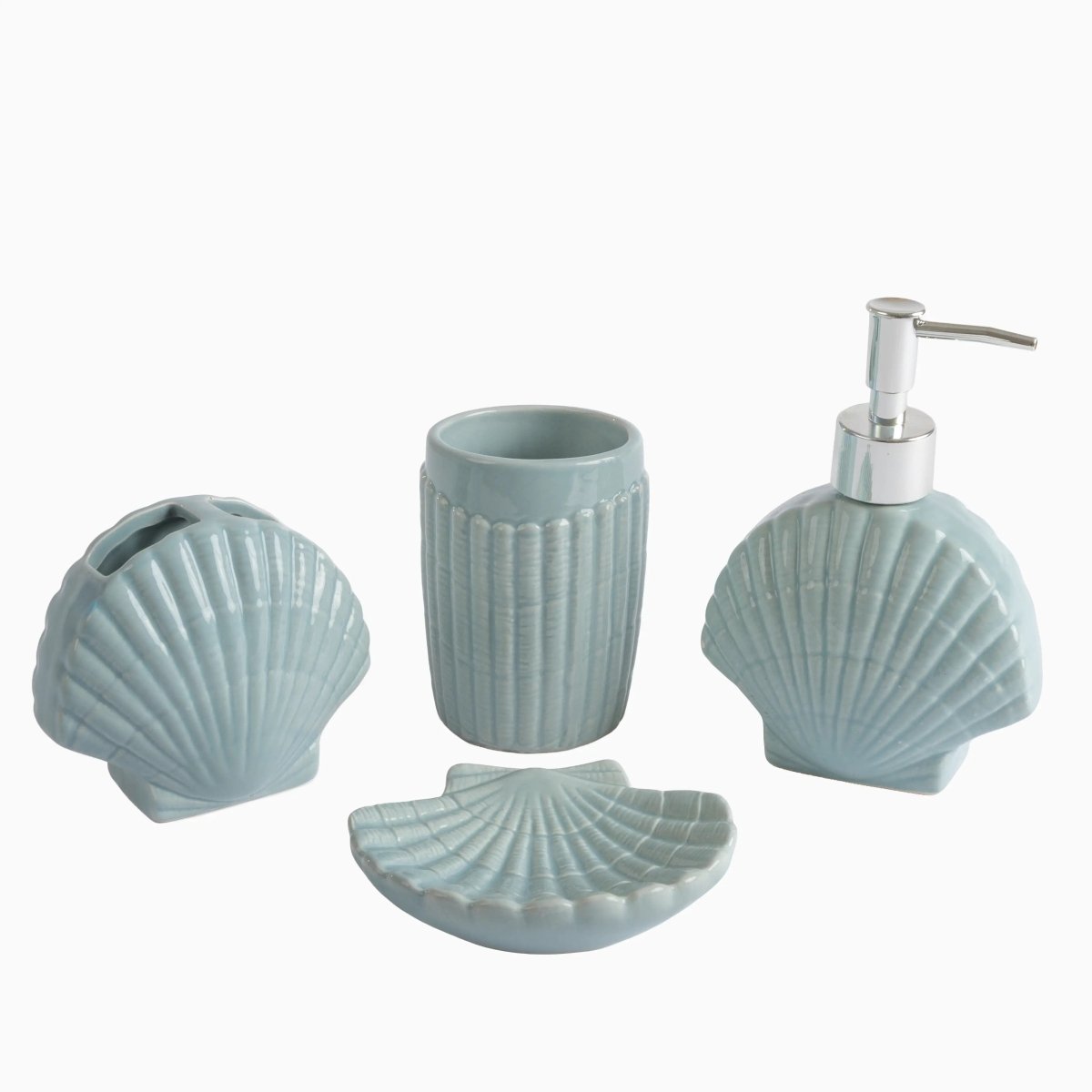 Kit Banheiro Concha 4 Peças Aqua - Clocasa | Além do Conforto