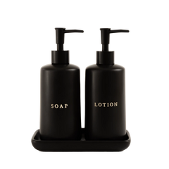 Kit Banheiro Sabão e Creme Preto - Clocasa | Além do Conforto
